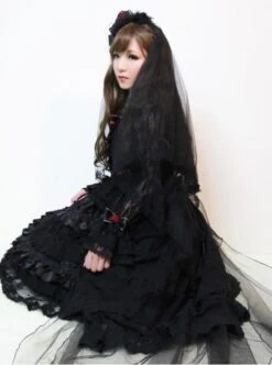 New Version Gorgeous Lolita Long Sleeves OP Dress -MIMY Lolita Shop 1 2 500x672 4