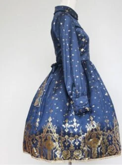 Neverland Lolita,Gold Stamping Cross, Lolita OP Dress -MIMY Lolita Shop 1 2 500x672 5