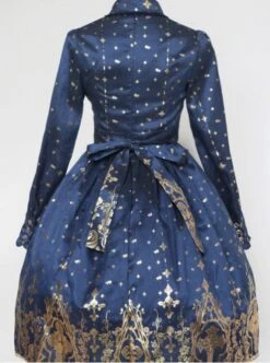Neverland Lolita,Gold Stamping Cross, Lolita OP Dress -MIMY Lolita Shop 1 3 500x672 5