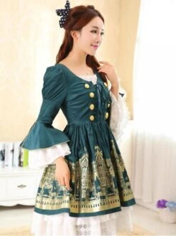 Dream Of Lolita,Rotating Amusement Park~ Two Pieces Lolita OP Dress Set -MIMY Lolita Shop 1 4 500x672 5