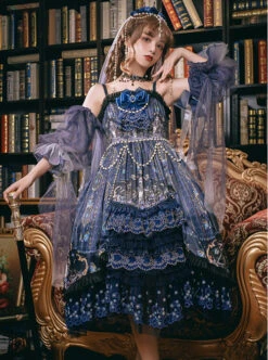 Death Butterfly Music Chapter Series JSK Gorgeous Gothic Lolita Sling Dress Set -MIMY Lolita Shop 1 500x672 1