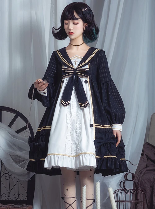 Mercury Daytime Series OP Dark Gothic Lolita Long Sleeve Dress 5 Mercury Daytime Series OP Dark Gothic Lolita Long Sleeve Dress - Image 3