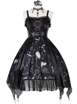 The Vampire Diaries Series JSK Darkness Gothic Lolita Sling Dress -MIMY Lolita Shop 1 500x672 105