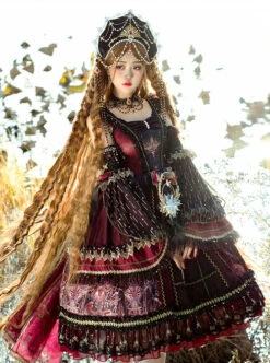Eye Of Red Heart Series JSK Retro Palace Gothic Lolita Dress -MIMY Lolita Shop 1 500x672 125