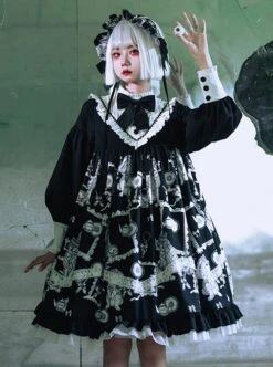 Wolf Detective Series OP Gothic Lolita Long Sleeve Dress 13 Wolf Detective Series OP Gothic Lolita Long Sleeve Dress -MIMY Lolita Shop 1 500x672 131