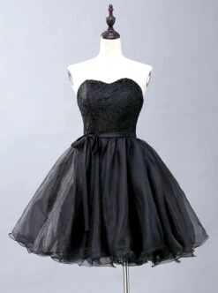 Black Lace Strapless Evening Dress -MIMY Lolita Shop 1 500x672 139
