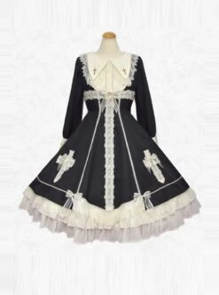 Maria Crucifix Series Long Sleeve Gothic Lolita Dress -MIMY Lolita Shop 1 500x672 144
