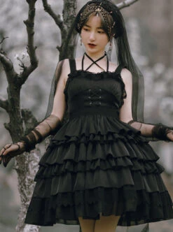 Twilight Series JSK Gothic Lolita Sling Dress -MIMY Lolita Shop 1 500x672 169