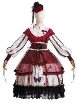 Dark Gold Hymn Series OP Gothic Lolita Long Sleeve Dress Set -MIMY Lolita Shop 1 500x672 172