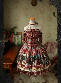 Magic Tea Party Circus Girl Series Sweet Lolita Short Sleeve And Sleeveless Dress Two Ways -MIMY Lolita Shop 1 500x672 219