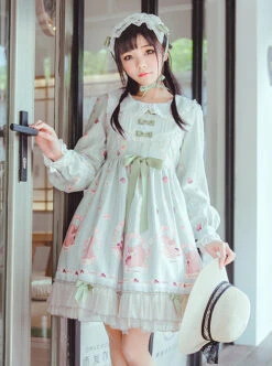 Pink Sleeveless Sweet Bow Lolita Dress 12 Pink Sleeveless Sweet Bow Lolita Dress -MIMY Lolita Shop 1 500x672 254