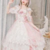 Crystalline Phantom Series Tea Party Sweet Lolita Pink Dress -MIMY Lolita Shop 1 500x672 264