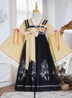 Retro High Waist Chinese Style JSK Sweet Lolita Sling Dress And Shirt Set -MIMY Lolita Shop 1 500x672 285