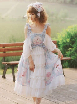 Cherry Town Series JSK Cherry Printing Sweet Lolita Sling Dress -MIMY Lolita Shop 1 500x672 286