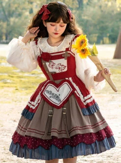 Berry Icing Series JSK Retro Pastoral Sweet Lolita Sling Dress -MIMY Lolita Shop 1 500x672 297