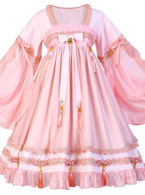 Koi Series OP Chinese Style Sweet Lolita Long Sleeve Dress 10 Koi Series OP Chinese Style Sweet Lolita Long Sleeve Dress - Image 8