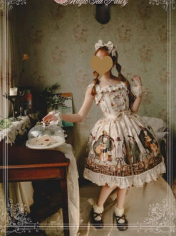 Magic Tea Party The Squirrel Couple's Afternoon Series Printing Sweet Lolita Sling Dress 13 Magic Tea Party The Squirrel Couple's Afternoon Series Printing Sweet Lolita Sling Dress -MIMY Lolita Shop 1 500x672 304