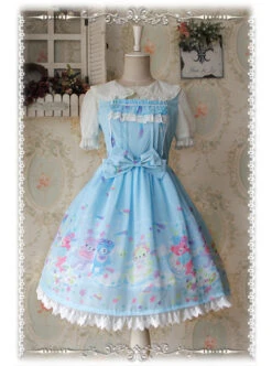 Sleeping Bear Series Chiffon Sweet Lolita Sling Dress -MIMY Lolita Shop 1 500x672 330