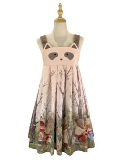 Little Raccoon Series JSK Autumn Winter High Waist Sweet Lolita Sling Dress -MIMY Lolita Shop 1 500x672 363
