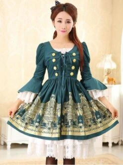 Dream Of Lolita,Rotating Amusement Park~ Two Pieces Lolita OP Dress Set -MIMY Lolita Shop 1 500x672 365