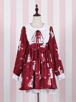 Fashion And Musical Instrument Rabbit Series Printing Sweet Lolita Long Sleeves Dress 10 Fashion And Musical Instrument Rabbit Series Printing Sweet Lolita Long Sleeves Dress -MIMY Lolita Shop 1 500x672 372