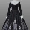Cross Church Series Nun Style Church Stained Glass Window Printing Dark Black Gothic Lolita Long Sleeves Long Dress OP 2 Cross Church Series Nun Style Church Stained Glass Window Printing Dark Black Gothic Lolita Long Sleeves Long Dress OP -MIMY Lolita Shop 1 500x672 38
