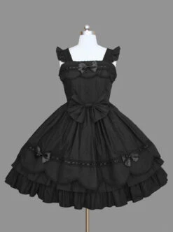 Pure Cotton Bowknot Sweet Lolita Sleeveless Dress -MIMY Lolita Shop 1 500x672 386