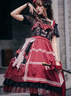 The Little Witch Poem Series Sweet Lolita Sling Dress And Shirt Set -MIMY Lolita Shop 1 500x672 405