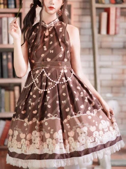 The Cookie Festival Series Little Bear Sweet Lolita Sleeveless Dress -MIMY Lolita Shop 1 500x672 410