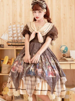 Pharmacist Series OP Doll Collar Sweet Lolita Short Sleeve Dress -MIMY Lolita Shop 1 500x672 417