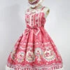 Strawberry Rabbit Series Sweet Lolita High Waist Sling Dress -MIMY Lolita Shop 1 500x672 425