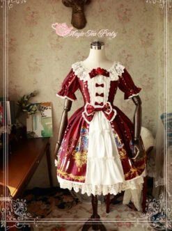Magic Tea Party Beauty And Beast Series Printing Short Sleeve Sweet Lolita Dress 11 Magic Tea Party Beauty And Beast Series Printing Short Sleeve Sweet Lolita Dress -MIMY Lolita Shop 1 500x672 430