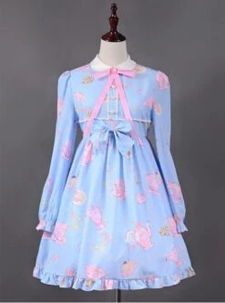 Teapot Printed Long Sleeves Lolita Dress -MIMY Lolita Shop 1 500x672 432