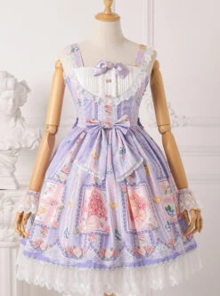 Blueberry Berry Series JSK Little High Waist Sweet Lolita Sling Dress -MIMY Lolita Shop 1 500x672 456