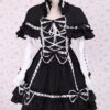 Black Bowknot Sweet Lolita Long Sleeve Dress