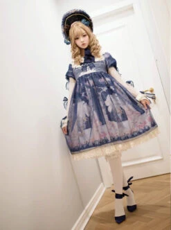 My First Love Series Flower Cake Classic Lolita Long Sleeve Dress -MIMY Lolita Shop 1 500x672 495