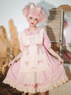 Sweet Cream Series OP Doll Collar Classic Lolita Short Lolita Dress 15 Sweet Cream Series OP Doll Collar Classic Lolita Short Lolita Dress -MIMY Lolita Shop 1 500x672 498