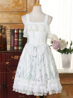 Autumn Whispers Series Bowknot Cotton Classic Lolita Dress -MIMY Lolita Shop 1 500x672 522