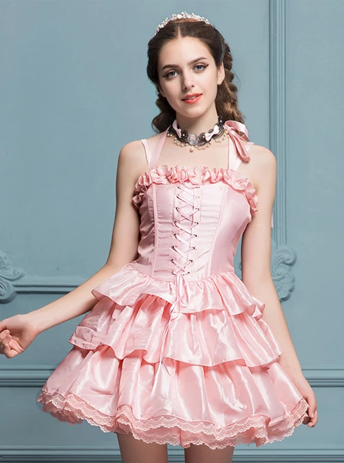 Palace Style Slim Sweet Classic Lolita Sling Dress 6 Palace Style Slim Sweet Classic Lolita Sling Dress - Image 4