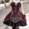 Black-Red Gorgeous Embroidered Jacquard Bat Detachable Tassel Bowknot Lacing Halloween Gothic Lolita Sleeveless Dress 1 Black-Red Gorgeous Embroidered Jacquard Bat Detachable Tassel Bowknot Lacing Halloween Gothic Lolita Sleeveless Dress -MIMY Lolita Shop 1 500x672 63