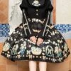 Flower Court Series Cute Sweet Doll Collar Puff Sleeve Floral Print Winter Classic Lolita Long-Sleeved Dress