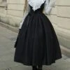 Night Traveller Series Black Breast Support Elegant Big Hemline Noble Simple Classic Lolita Sleeveless Long Dress