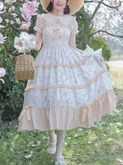 Half Summer Time Series Printed Embroidered Hem Rustic Style JSK Classic Lolita Sleeveless Dress -MIMY Lolita Shop 1 500x672 642