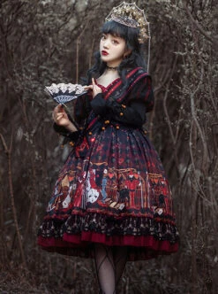 The Queen Of Hearts Series OP Gothic Lolita Printing Long Sleeve Dress -MIMY Lolita Shop 1 500x672 66