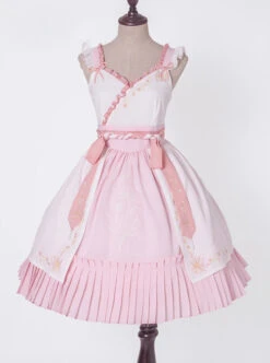 Pear Flowers And Lotus Flowers Series Chinese Style Qi Lolita Sling Dress -MIMY Lolita Shop 1 500x672 665