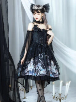 Virgin Flower Series JSK Gothic Lolita Light Hanayome Tea Party Sling Dress -MIMY Lolita Shop 1 500x672 67