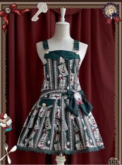 Dark Green RabbitLolita Suspender Dress -MIMY Lolita Shop 1 500x672 702