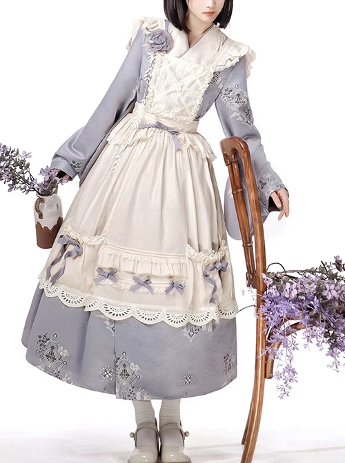 Pharmacy In The Clouds Series Chinese Style Han Elements Forest Vibes Gentle Sweet Light Purple Lolita Dress Apricot Overskirt Two Piece Set 10 Pharmacy In The Clouds Series Chinese Style Han Elements Forest Vibes Gentle Sweet Light Purple Lolita Dress Apricot Overskirt Two Piece Set - Image 8