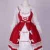 Cute Bowknot Pure Color Classic Lolita Sling Dress -MIMY Lolita Shop 1 500x672 729
