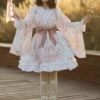 Japanese Ruffled Collar Large Sleeves Bowknot Classic Lolita Long-Sleeved Dress -MIMY Lolita Shop 1 500x672 736